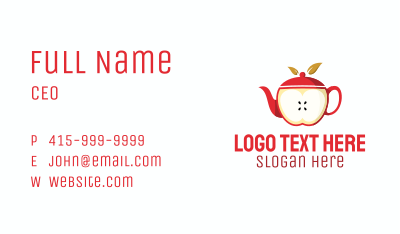 Apple Teapot Business Card Image Preview