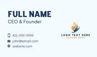 Heating Flame Droplet Business Card Preview