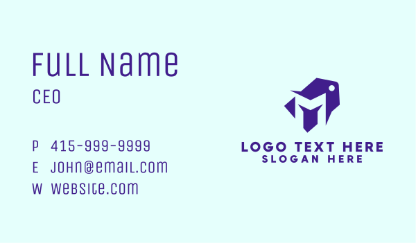 Violet Price Tag Letter M  Business Card Design Image Preview