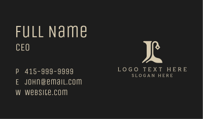 Recording Studio Calligraphy  Business Card Image Preview