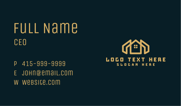 House Roof Property Residence Business Card Design Image Preview