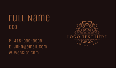 Floral Bull Ranch Business Card Image Preview