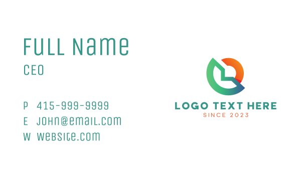 Tech Startup Letter O  Business Card Design Image Preview