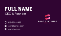 Tech Agency Media Letter S Business Card Image Preview