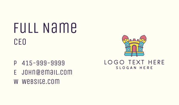 Colorful Castle Fort Business Card Design Image Preview