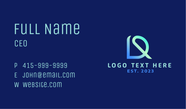 Digital Program Lettermark Business Card Design Image Preview