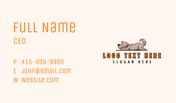 Sleeping Dog Puppy Business Card Design Image Preview