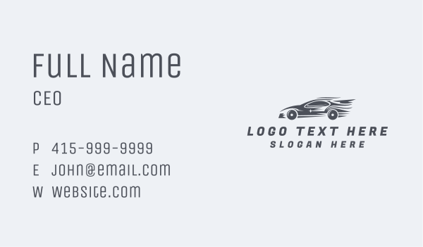 Fast Racing Vehicle Business Card Design Image Preview