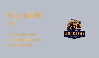 Transport Dump Truck Vehicle Business Card Image Preview