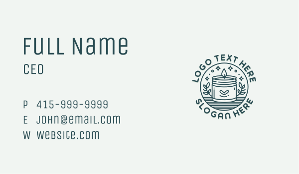 Candle Jar Decoration  Business Card Design Image Preview