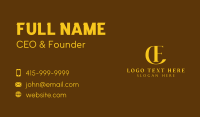 C & F Monogram Business Card Preview