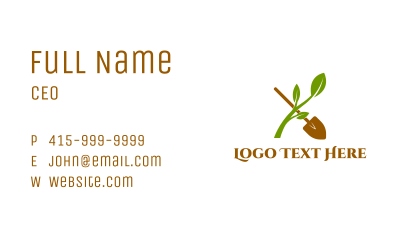 Gardening Tool Shovel  Business Card Image Preview