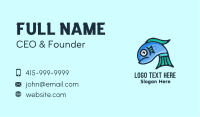 Sad Blue Fish Business Card Image Preview