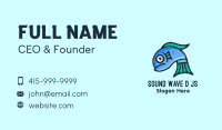 Sad Blue Fish Business Card Image Preview