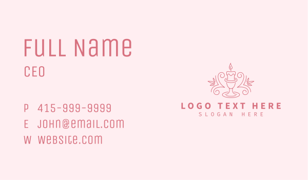 Candle Chalis Light Business Card Design Image Preview