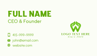 Herbal Gardening Letter W  Business Card Image Preview