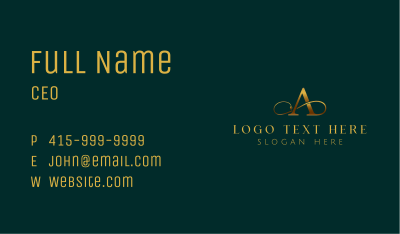 Elegant Letter A Tail Business Card Image Preview