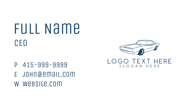 Classic Car Mechanic Business Card Design Image Preview