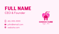 Pink Heart Plug Business Card Image Preview