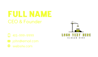Construction Crane  Contractor Business Card Design