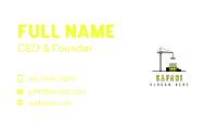 Construction Crane  Contractor Business Card Image Preview