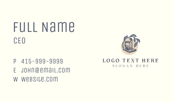 Vintage Camera Photography Business Card Design Image Preview