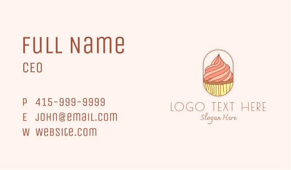 Sweet Bake Cupcake Business Card Design Image Preview