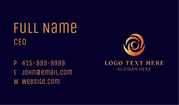 Creative Swirl Flame Business Card Design Image Preview