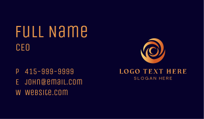Creative Swirl Flame Business Card Image Preview