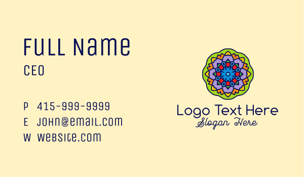 Mandala Textile Art  Business Card Design Image Preview