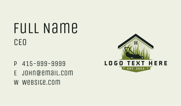 Lawn Mower Home Maintenance Business Card Design Image Preview