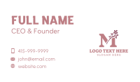 Elegant Leaf Letter M  Business Card Image Preview