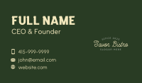 Cafe Lifestyle Wordmark Business Card Image Preview