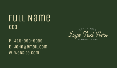 Cafe Lifestyle Wordmark Business Card Image Preview