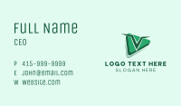 Play Button Letter V Business Card Image Preview