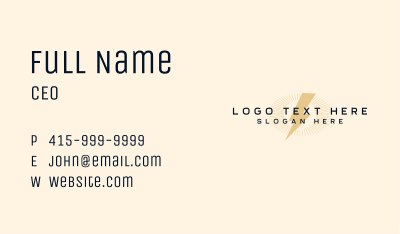 Premium Thunder Wordmark Business Card Image Preview