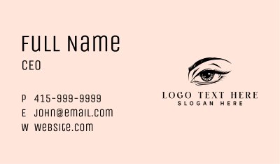 Woman Eye Beauty Business Card Image Preview