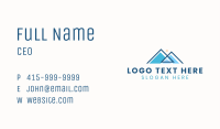 Geometric Blue Mountain Sun Business Card Image Preview