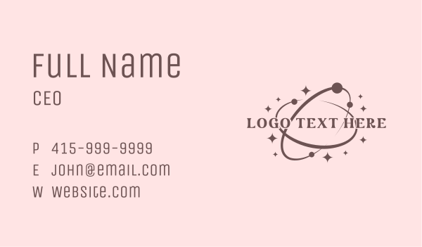 Galaxy Cosmic Orbit Business Card Design Image Preview