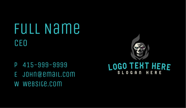 Dark Angry Skull Business Card Design Image Preview