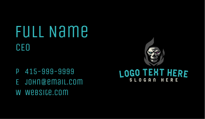 Dark Angry Skull Business Card Image Preview