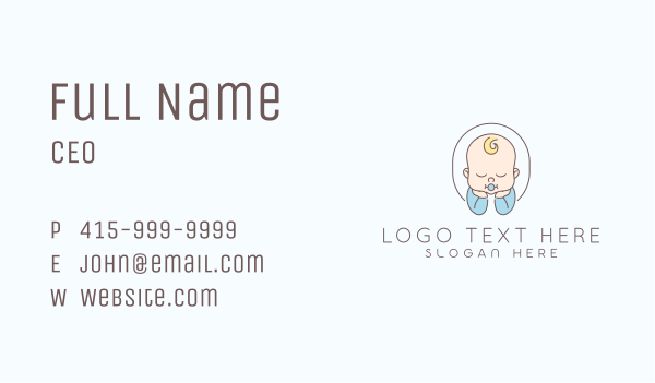 Cute Infant Baby Business Card Design Image Preview