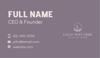 Hexagon Leaves Letter Business Card Design