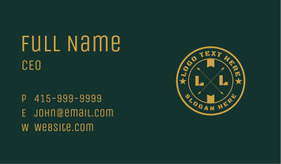 Army Military Badge Business Card