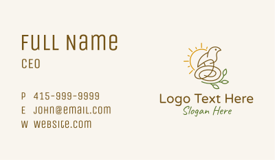 Sun Bird Nest  Business Card Image Preview