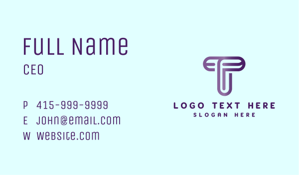 Purple Firm Letter T  Business Card Design Image Preview