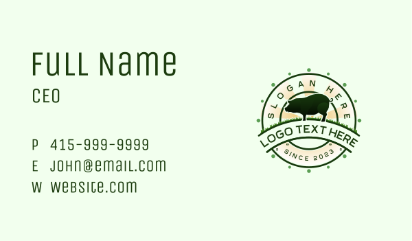 Pig Swine Farm Business Card Design Image Preview