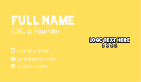 Bold Text Brand Wordmark  Business Card Design