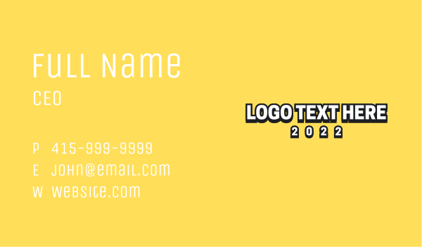 Bold Text Brand Wordmark  Business Card Design Image Preview