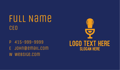 Light Bulb Microphone Business Card Image Preview